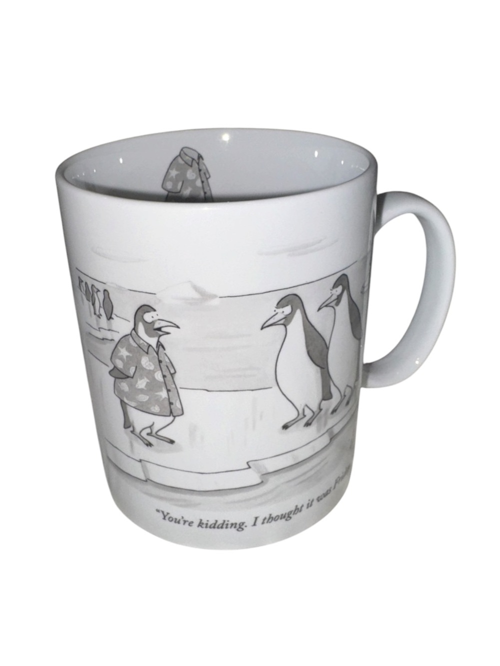 White Ceramic Penguin Cartoon Casual Friday Mug The New Yorker
